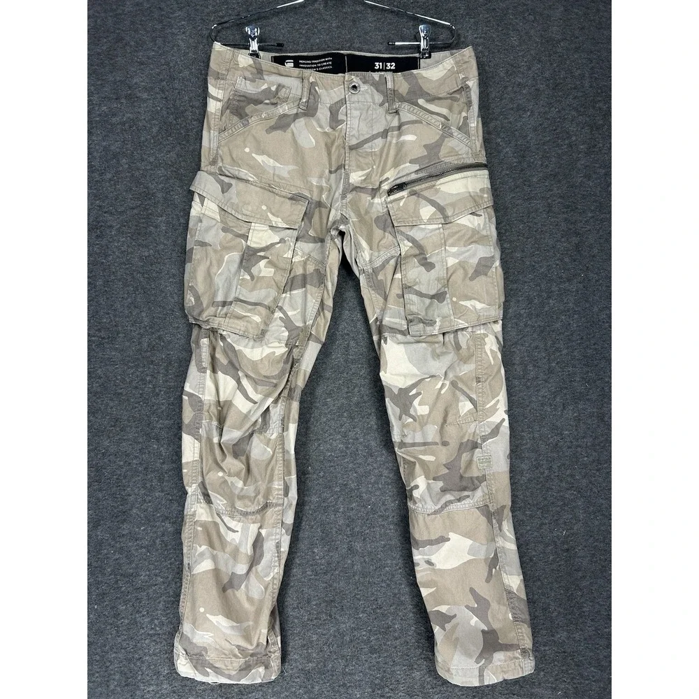 G-Star Raw Rovic Zip 3D Regular Tapered Cargo Pants Mens 31x32 (fits 33x30) Camo